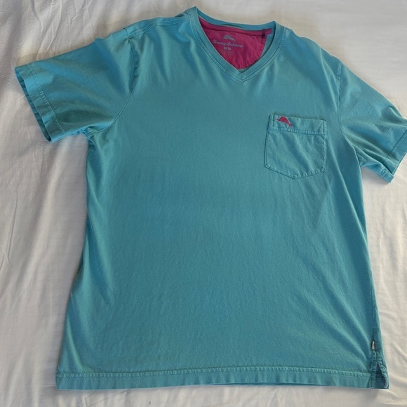 Tommy Bahama Crew Neck Pocket T-Shirt Regular Fit River Blue Men's Size M - Picture 2 of 9
